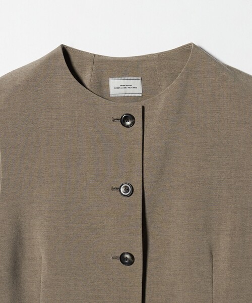 green label relaxing（グリーンレーベルリラクシング）の「パウダリー ノーカラー ジレ（ベスト・レディース・ライトグレー/ブラック/モカ/その他1・FREE）」の16枚目の写真