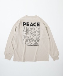 綿100% 大人 デビラボ プリント 袖リブ 長袖Tシャツ