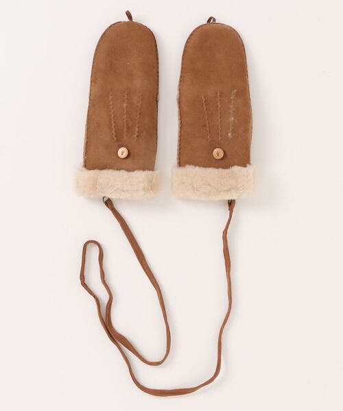 EMU Australia（エミューオーストラリア）の「Montana Mittens（手袋・レディース・ベージュ/グレー・MEDIUM/SMALL）」の2枚目の写真