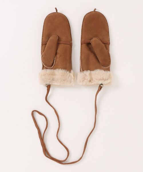 EMU Australia（エミューオーストラリア）の「Montana Mittens（手袋・レディース・ベージュ/グレー・MEDIUM/SMALL）」の3枚目の写真