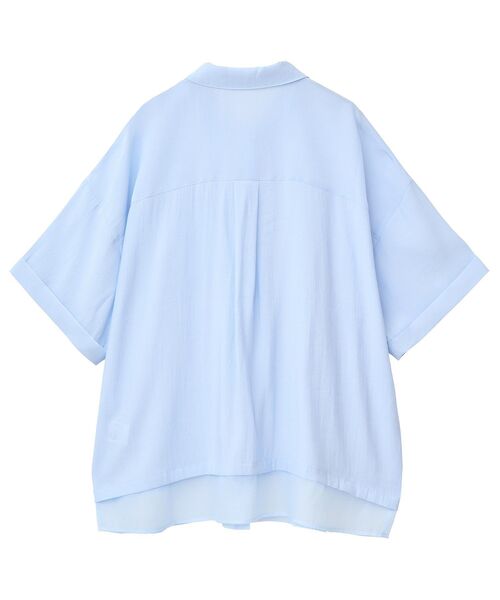 Green　Parks（グリーンパークス）の「裾レイヤードショートスリーブシャツⅡ（シャツ/ブラウス・レディース・ベージュ/サックスブルー/ブラック/オフホワイト・FREE）」の12枚目の写真