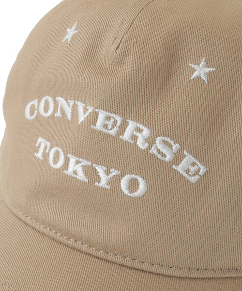 CONVERSE TOKYO(コンバーストウキョウ)の「LOGO EMBROIDERY CAP(キャップ・レディース・ブラック/チャコールグレー/ベージュ・FREE)」の4枚目の写真