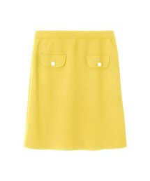 フラップデザインニットミニスカート