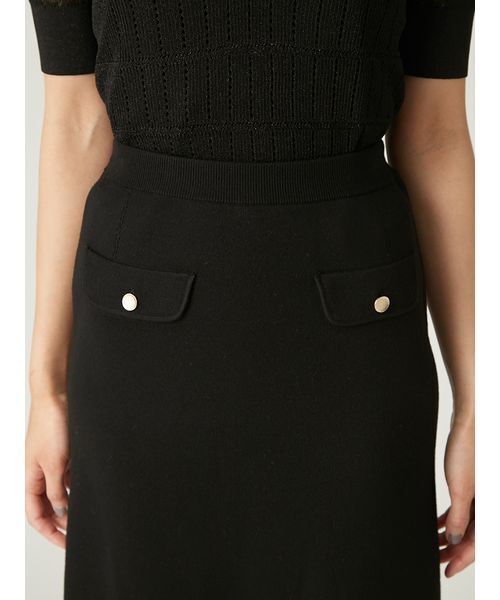 FRAY I.D（フレイアイディー）の「フラップデザインニットミニスカート（スカート・レディース・イエロー/ブラック/グレー・F）」の12枚目の写真