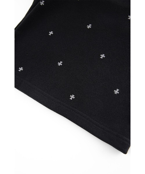UNKNOWN LONDON（アンノウン・ロンドン）の「ショーツ｜Tiny Cross Glitter Baggy Sweat Shorts｜Unknown London（スウェットパンツ・メンズ・ブラック/オフホワイト・X-LARGE/LARGE/MEDIUM/SMALL）」の5枚目の写真
