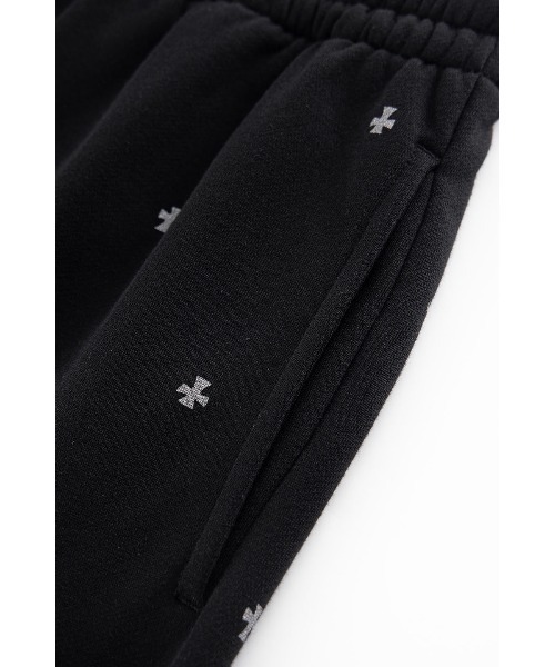 UNKNOWN LONDON（アンノウン・ロンドン）の「ショーツ｜Tiny Cross Glitter Baggy Sweat Shorts｜Unknown London（スウェットパンツ・メンズ・ブラック/オフホワイト・X-LARGE/LARGE/MEDIUM/SMALL）」の7枚目の写真