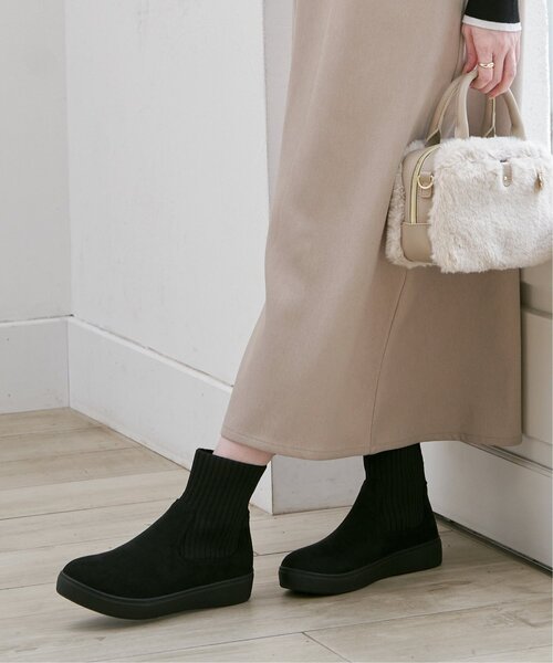 ikka（イッカ）の「ニットスニーカーブーツ（ブーツ・レディース・チャコールグレー/ブラック/ベージュ/その他1・M/L）」の5枚目の写真