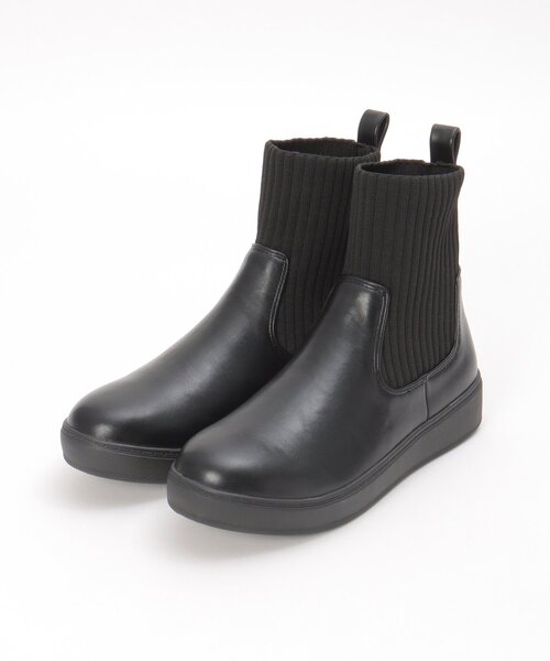 ikka（イッカ）の「ニットスニーカーブーツ（ブーツ・レディース・チャコールグレー/ブラック/ベージュ/その他1・M/L）」の9枚目の写真