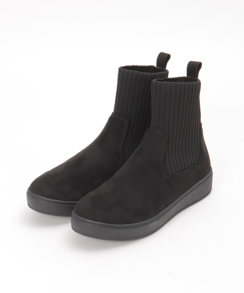 ikka（イッカ）の「ニットスニーカーブーツ（ブーツ・レディース・チャコールグレー/ブラック/ベージュ/その他1・M/L）」の2枚目の写真