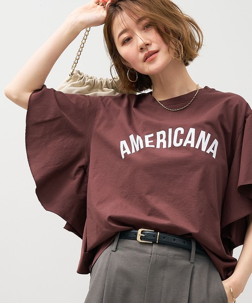 専用です　アメリカーナ　フリルT MICA & DEAL Americana フリルTシャツ 日本製 - メルカリ