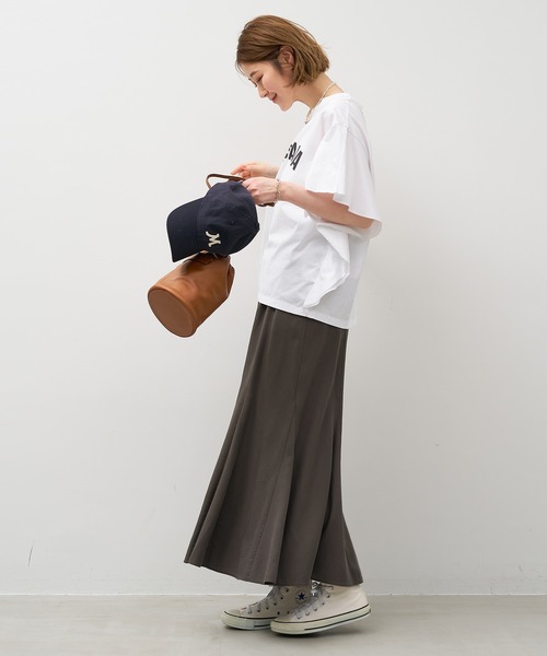 AMERICANA(アメリカーナ)の「15th ANNIVERSARY 【AMERICANA×MICA&DEAL】フリルスリーブTシャツ(Tシャツ/カットソー・レディース・スミクロ/ベージュ/ブラウン/ホワイト・FREE)」の7枚目の写真