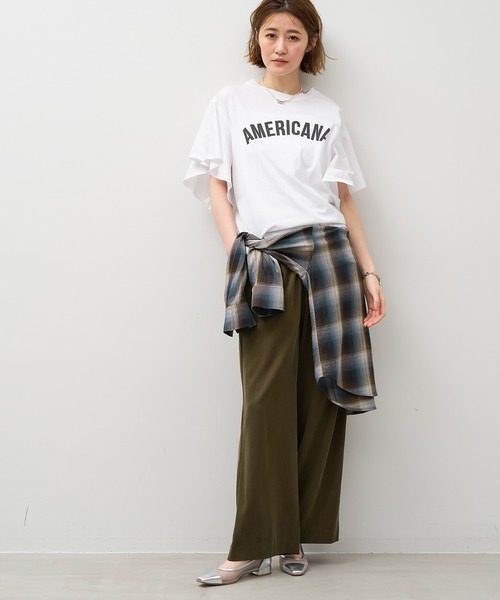 AMERICANA×MICA&DEAL】15th ANNIVERSARY フリルスリーブT-shirt