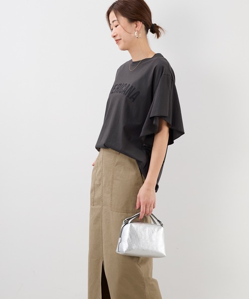 AMERICANA(アメリカーナ)の「15th ANNIVERSARY 【AMERICANA×MICA&DEAL】フリルスリーブTシャツ(Tシャツ/カットソー・レディース・スミクロ/ベージュ/ブラウン/ホワイト・FREE)」の16枚目の写真