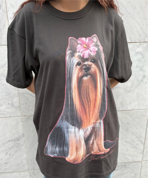 BACANORA.(バカノラ)の「DON'T LEAVE ME BEHIND BIG TEE(Tシャツ/カットソー・レディース・アイボリー/チャコール・X-LARGE)」の3枚目の写真