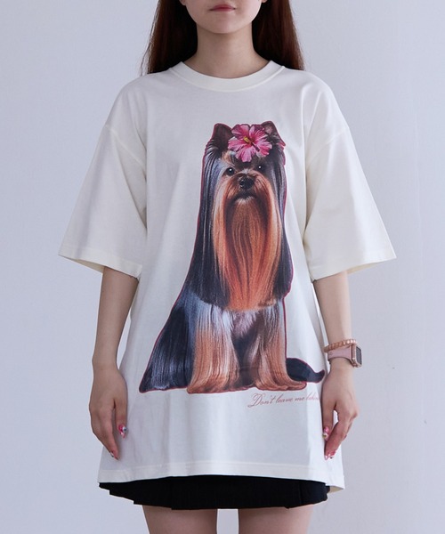BACANORA.(バカノラ)の「DON'T LEAVE ME BEHIND BIG TEE(Tシャツ/カットソー・レディース・アイボリー/チャコール・X-LARGE)」の6枚目の写真