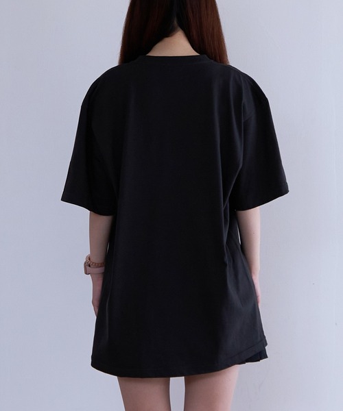 BACANORA.(バカノラ)の「DON'T LEAVE ME BEHIND BIG TEE(Tシャツ/カットソー・レディース・アイボリー/チャコール・X-LARGE)」の5枚目の写真