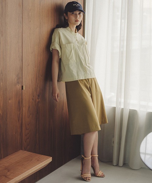 studio CLIP（スタディオクリップ）の「【daily CLIP】バミューダパンツ（スラックス・レディース・ベージュ/グレー・FREE）」の9枚目の写真