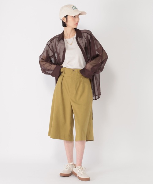 studio CLIP（スタディオクリップ）の「【daily CLIP】バミューダパンツ（スラックス・レディース・ベージュ/グレー・FREE）」の12枚目の写真