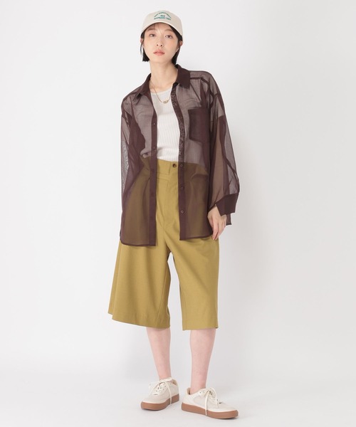 studio CLIP（スタディオクリップ）の「【daily CLIP】バミューダパンツ（スラックス・レディース・ベージュ/グレー・FREE）」の13枚目の写真