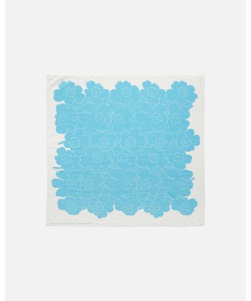 marimekko(マリメッコ)の「【一部店舗・オンラインストア限定】Keskio Piirto Unikko / scarf(ストール/ショール・レディース・ライトブルー/ホワイト×ブラック・FREE)」の4枚目の写真