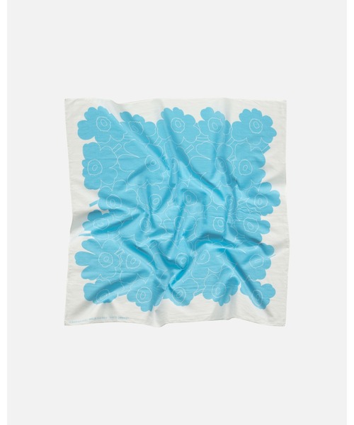 marimekko(マリメッコ)の「【一部店舗・オンラインストア限定】Keskio Piirto Unikko / scarf(ストール/ショール・レディース・ライトブルー/ホワイト×ブラック・FREE)」の5枚目の写真