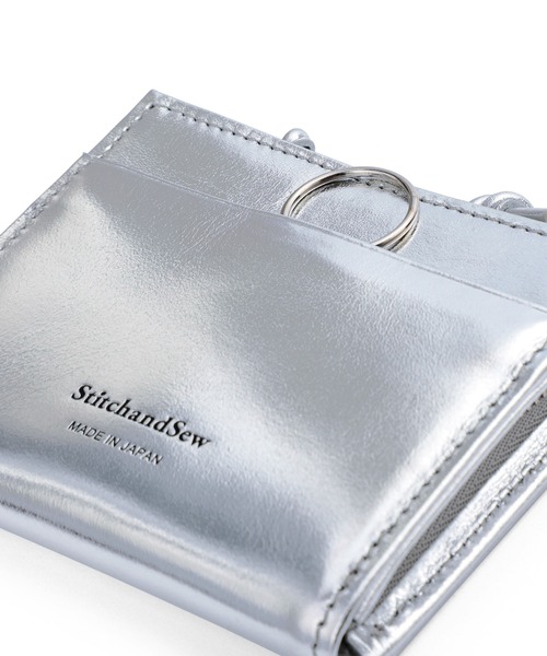 HIGHTIDE(ハイタイド)の「StitchandSew ステッチアンドソー Lジップ財布 LZS300 小銭入れ レザー 二つ折り(財布・レディース・シルバー・FREE)」の13枚目の写真