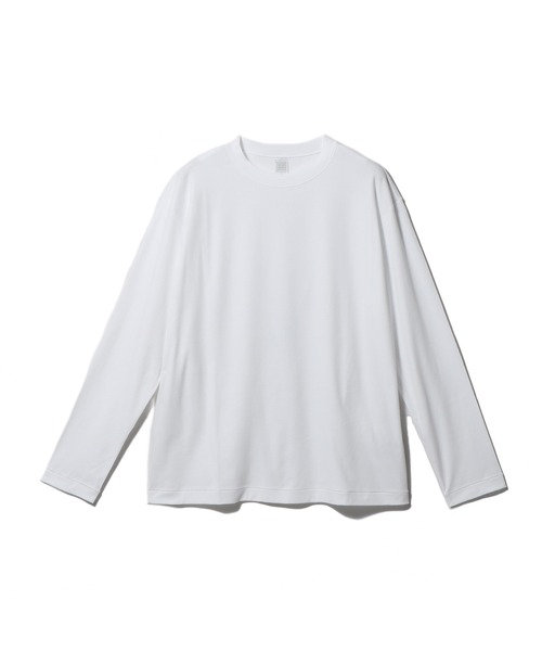 ESTNATION（エストネーション）の「GOOD PEOPLE GOOD STITCHING GOOD PRODUCT for ESTNATION / コットンスムース ロングスリーブTシャツ（Tシャツ/カットソー・レディース・ネイビー/ホワイト/ブラック/グレイッシュベージュ・FREE）」の2枚目の写真