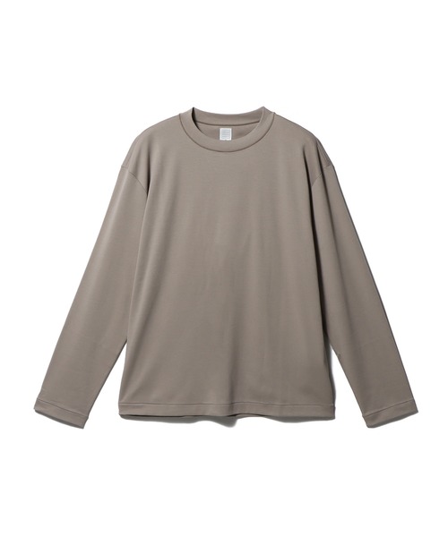 ESTNATION（エストネーション）の「GOOD PEOPLE GOOD STITCHING GOOD PRODUCT for ESTNATION / コットンスムース ロングスリーブTシャツ（Tシャツ/カットソー・レディース・ネイビー/ホワイト/ブラック/グレイッシュベージュ・FREE）」の4枚目の写真