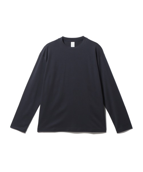 ESTNATION（エストネーション）の「GOOD PEOPLE GOOD STITCHING GOOD PRODUCT for ESTNATION / コットンスムース ロングスリーブTシャツ（Tシャツ/カットソー・レディース・ネイビー/ホワイト/ブラック/グレイッシュベージュ・FREE）」の11枚目の写真