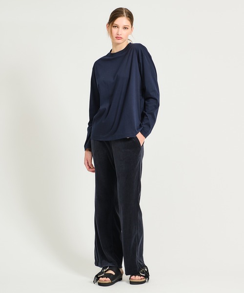 ESTNATION（エストネーション）の「GOOD PEOPLE GOOD STITCHING GOOD PRODUCT for ESTNATION / コットンスムース ロングスリーブTシャツ（Tシャツ/カットソー・レディース・ネイビー/ホワイト/ブラック/グレイッシュベージュ・FREE）」の10枚目の写真