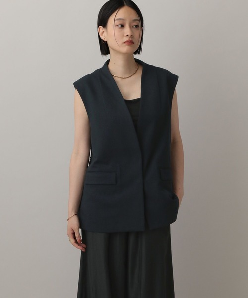 A part by（アパートバイ）の「【セットアップ対応】Ｗライクノーカラーベスト（ベスト・レディース・ネイビー/グレー系その他4/ブラウン系その他・FREE）」の9枚目の写真