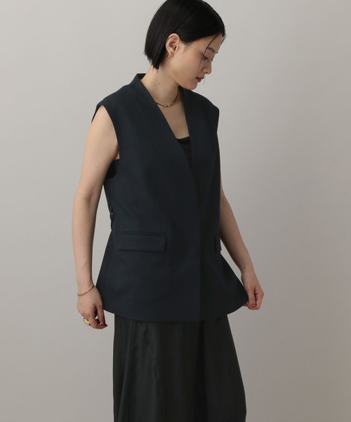 A part by（アパートバイ）の「【セットアップ対応】Ｗライクノーカラーベスト（ベスト・レディース・ネイビー/グレー系その他4/ブラウン系その他・FREE）」の10枚目の写真