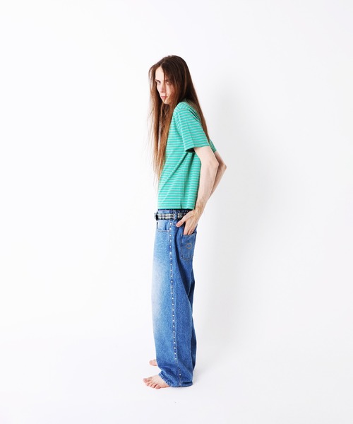 AFB（エーエフビー）の「BORDER TEE（Tシャツ/カットソー・メンズ・チャコールグレー/ブルー/グリーン・M/L）」の7枚目の写真