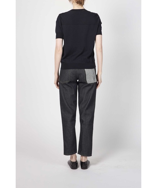 JIL SANDER（ジルサンダー）の「JIL SANDER T-SHIRT KNIT（ニット/セーター・レディース・ネイビー/ライトピンク・34/32）」の7枚目の写真