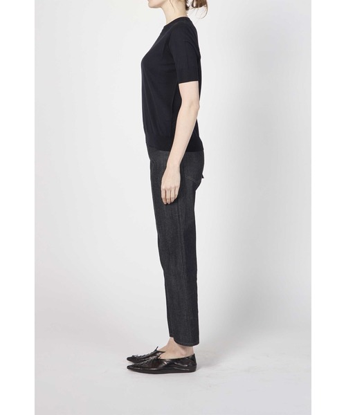 JIL SANDER（ジルサンダー）の「JIL SANDER T-SHIRT KNIT（ニット/セーター・レディース・ネイビー/ライトピンク・34/32）」の4枚目の写真