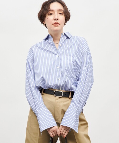 ノーリーズ Nolley's シャツ ブラウス 長袖 コットン 38 ピンク