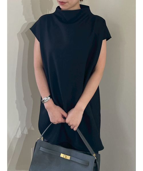 Mila Owen(ミラオーウェン)の「【セットアイテム】ドレープブラウスセミフレアゴムパンツSET UP(その他パンツ・レディース・ブラック/モカ・0/1)」の6枚目の写真