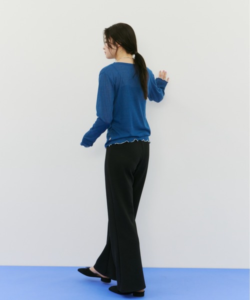 bita.（ビタ）の「シアーリブボートネックトップス（Tシャツ/カットソー・レディース・ブラウン/ブラック/ブルー・FREE）」の12枚目の写真