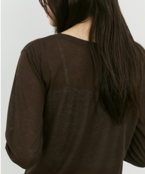 bita.（ビタ）の「シアーリブボートネックトップス（Tシャツ/カットソー・レディース・ブラウン/ブラック/ブルー・FREE）」の20枚目の写真