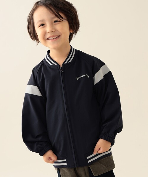 BEAMS mini（ビームスミニ）の「撥水 ストレッチ スタジャン 2025FW（90～150cm）（ブルゾン・キッズ・ブルー系その他3/ワイン/ネイビー・100/90/110/150/140/130/120）」の2枚目の写真
