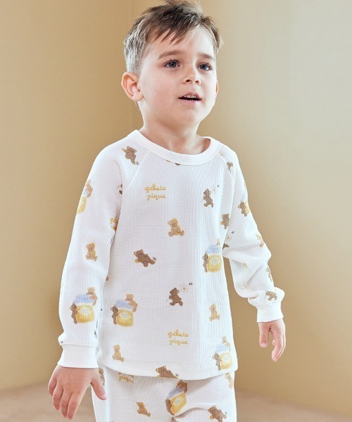 KIDS】はちみつベア柄プルオーバー（ルームウェア/パジャマ）｜gelato