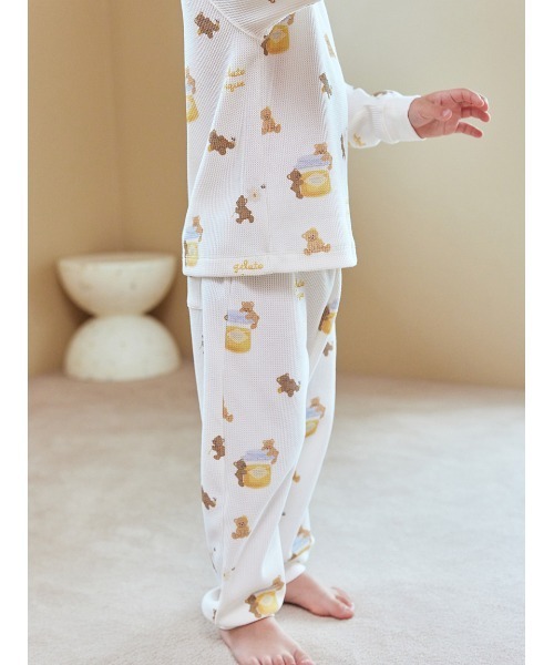KIDS】はちみつベア柄プルオーバー（ルームウェア/パジャマ）｜gelato