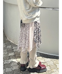 merry jenny | お花のリブニットパンツ(その他パンツ)