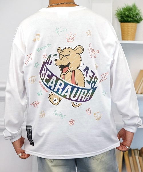 Burner(バーナー)の「【GROOVY STORE】袖&バックプリントワイドシルエットロングスリーブT 韓国系 速乾 UVカット(Tシャツ/カットソー・メンズ・A/B/E/F/C/D/G/H/その他1/その他2/その他4/その他3・M/L/LL)」の3枚目の写真