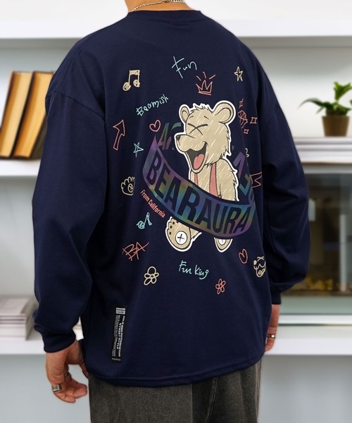 Burner(バーナー)の「【GROOVY STORE】袖&バックプリントワイドシルエットロングスリーブT 韓国系 速乾 UVカット(Tシャツ/カットソー・メンズ・A/B/E/F/C/D/G/H/その他1/その他2/その他4/その他3・M/L/LL)」の6枚目の写真