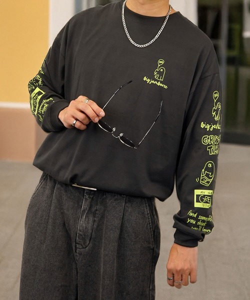 Burner(バーナー)の「【GROOVY STORE】袖&バックプリントワイドシルエットロングスリーブT 韓国系 速乾 UVカット(Tシャツ/カットソー・メンズ・A/B/E/F/C/D/G/H/その他1/その他2/その他4/その他3・M/L/LL)」の9枚目の写真