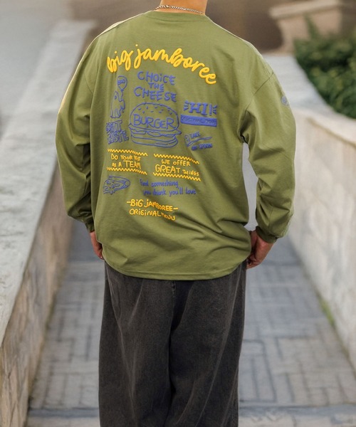 Burner(バーナー)の「【GROOVY STORE】袖&バックプリントワイドシルエットロングスリーブT 韓国系 速乾 UVカット(Tシャツ/カットソー・メンズ・A/B/E/F/C/D/G/H/その他1/その他2/その他4/その他3・M/L/LL)」の1枚目の写真