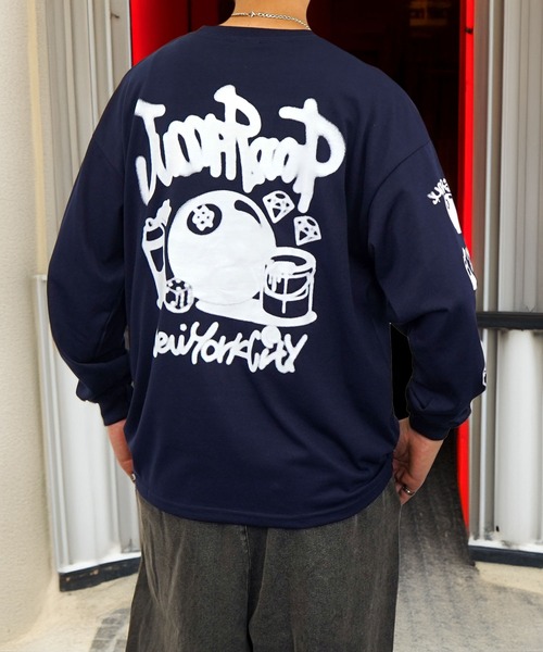Burner(バーナー)の「【GROOVY STORE】袖&バックプリントワイドシルエットロングスリーブT 韓国系 速乾 UVカット(Tシャツ/カットソー・メンズ・A/B/E/F/C/D/G/H/その他1/その他2/その他4/その他3・M/L/LL)」の12枚目の写真