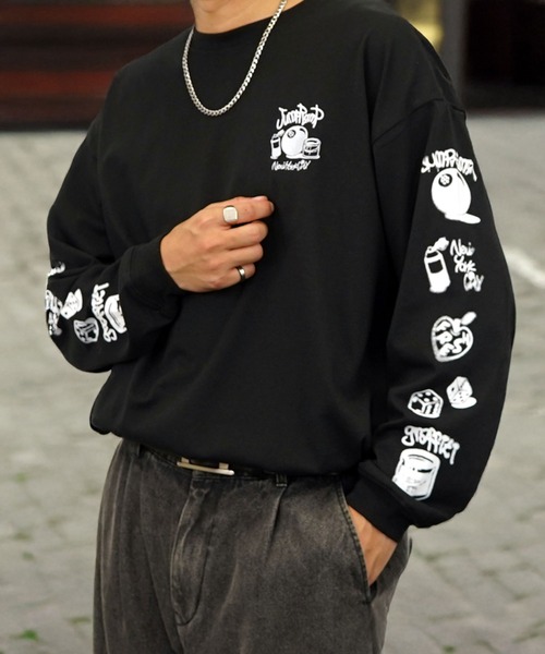 Burner(バーナー)の「【GROOVY STORE】袖&バックプリントワイドシルエットロングスリーブT 韓国系 速乾 UVカット(Tシャツ/カットソー・メンズ・A/B/E/F/C/D/G/H/その他1/その他2/その他4/その他3・M/L/LL)」の15枚目の写真