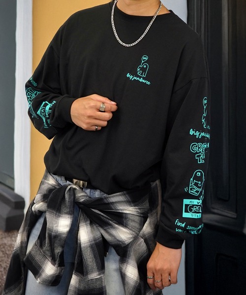 Burner(バーナー)の「【GROOVY STORE】袖&バックプリントワイドシルエットロングスリーブT 韓国系 速乾 UVカット(Tシャツ/カットソー・メンズ・A/B/E/F/C/D/G/H/その他1/その他2/その他4/その他3・M/L/LL)」の21枚目の写真